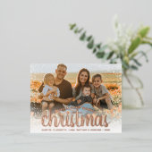 写真 ローズゴールド ホリデー カード (立ち正面)