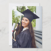 写真 ワイルドフラワーの花が咲く 卒業パーティー 招待状 (裏面)