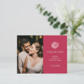 写真 ヴィバ マゼンタ シーシェル ウェディング サンクス ポストカード (スタンド正面)