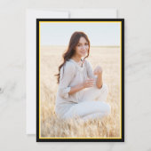 写真:両親からブラック金ゴールドイエロー卒業 案内状 (裏面)