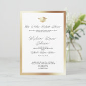 写真:両親から白黒卒業・金ゴールド 招待状 (スタンド正面)