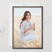 写真：両親のシャルボードとピンクの卒業式 案内状 (裏面)