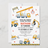 写真 交通渋滞 工事 誕生日 招待状 (正面)