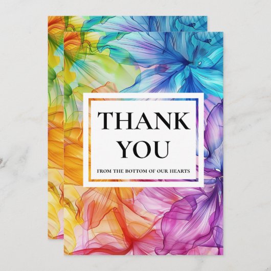 写真❤️付きThank you Ethereal開花 サンキューカード (正面/裏面)