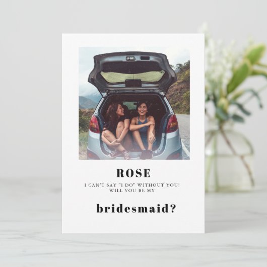 写真 伴娘求婚卡 招待状 (スタンド正面)