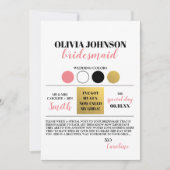 写真 伴娘 提案 カラー パレット カード (正面)