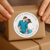 写真 住所 シール | 丸型封筒シールラベル