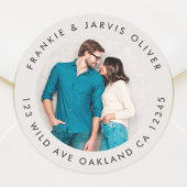 写真 住所 シール | 丸型封筒シールラベル