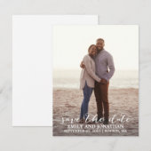 写真 保存日カード ラスティック カリグラフィー スクリプト セーブザデート (正面/裏面)