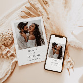 写真 保存日付, ボーホー ミニマリスト 保存日付 招待状