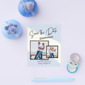 写真 保存日付 - 現代の手書きスクリプト チラシ (シングル)