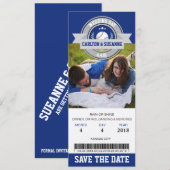 写真 保存 日付 結婚式 スポーツ チケット セーブザデート (正面/裏面)