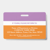 写真 健康感情サポート カラー テンプレート バッジ (裏面)