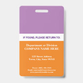 写真 健康感情サポート カラー テンプレート バッジ (裏面)