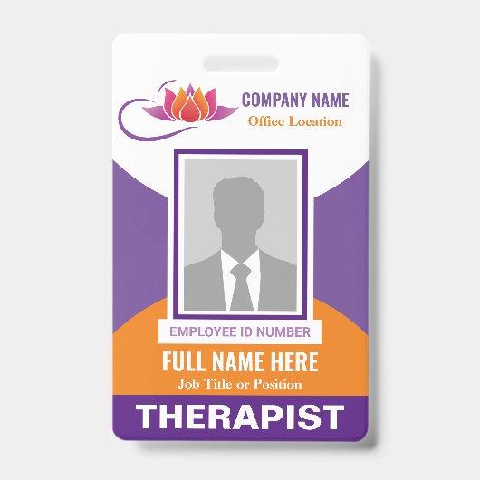 写真 健康感情サポート カラー テンプレート バッジ (正面)