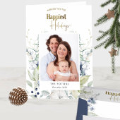 写真、冬のエレガント緑、最も幸せな休日 シーズンカード