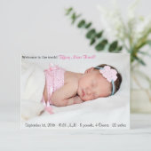 写真 出生 お知らせ 案内状 (スタンド正面)
