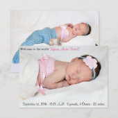 写真 出生 お知らせ 案内状 (正面/裏面)