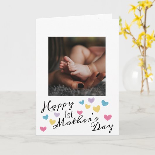 写真 初日の母親の日 カード (黄色い花)