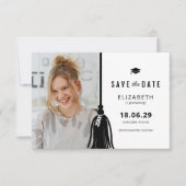 写真 卒業おめでとう 保存日付カード セーブザデート (正面)