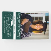 写真 卒業おめでとう 2026年度卒業生 緑 横断幕 (横)