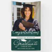 写真 卒業おめでとう 2026年度卒業生 緑 横断幕 (縦)