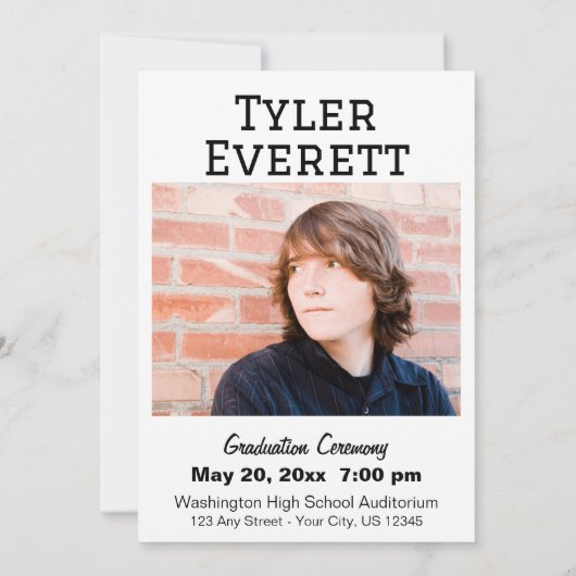 写真 卒業のお知らせ / 招待状 (裏面)