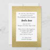 写真 卒業パーティー招待状 招待状 (裏面)