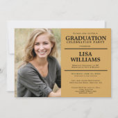 写真 卒業パーティー 招待状 (正面)