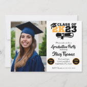 写真 卒業パーティー 招待状 (正面)