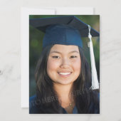 写真 卒業パーティー 招待状 青いコーラル (裏面)