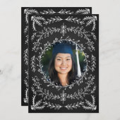 写真 卒業パーティー 招待状 黒板 (正面/裏面)