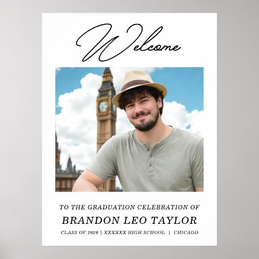 写真　卒業パーティ　ウェルカムボード ポスター (正面)