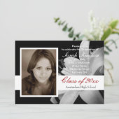 写真 卒業式 招待状 カード (スタンド正面)