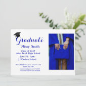 写真 卒業式 2024年 青い招待状 招待状 (スタンド正面)