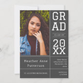 写真 卒業 オープンハウス | グレー インビテーション (正面)