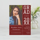 写真 卒業 オープンハウス | 赤い招待状 招待状 (スタンド正面)