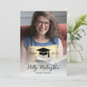 写真 卒業 キャップのお知らせ 招待状 (スタンド正面)