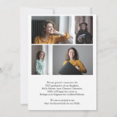 写真 卒業 キャップのお知らせ 招待状 (裏面)