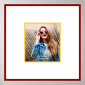 写真 卒業 寄せ書き カーディナルレッドとゴールド ポスター (正面)