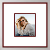 写真 卒業 寄せ書き ダークマロン ポスター (正面)