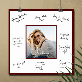 写真 卒業 寄せ書き ダークマロン ポスター