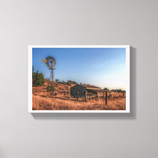 写真 – 古い風車 キャンバスプリント (正面)
