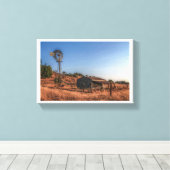 写真 – 古い風車 キャンバスプリント (インサイチュ (ウッドフロア))