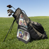 写真、名前、カラーのゴルフタオル ゴルフタオル (グリーン)