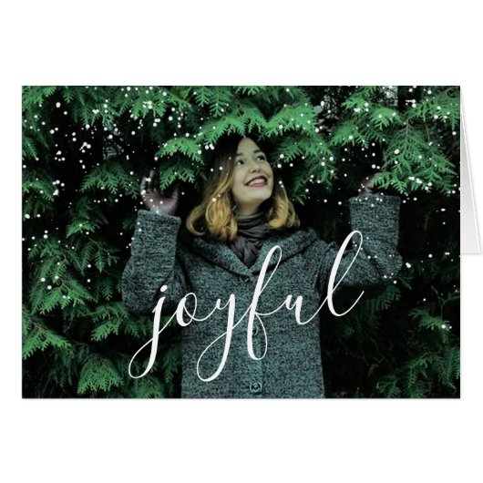 写真,名前,喜び,クリスマスカード (正面横)