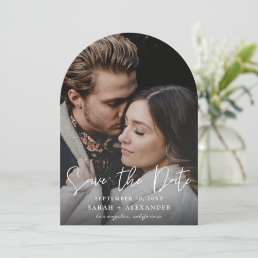 写真 – 垂直日付円弧を保存 招待状 (スタンド正面)