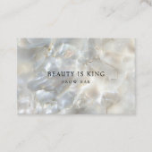 写真、大理石、ホワイトシルバー、サロン 名刺 (正面)