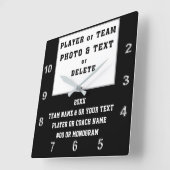 写真、季節の終わりのギフト、白黒、任意の色 スクエア壁時計 (傾斜)