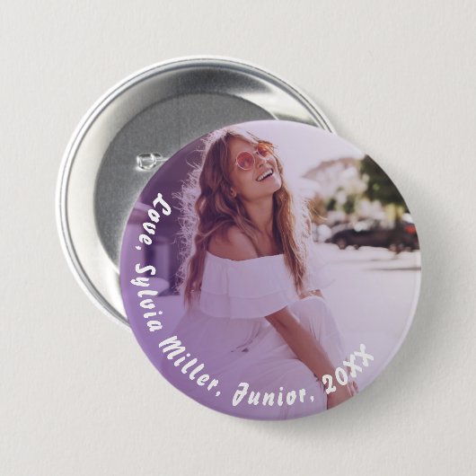 写真 | 学校パーソナライズされたの写真ボタン 缶バッジ (正面&裏面)